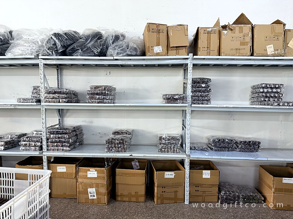 Finished goods waiting on the shelf