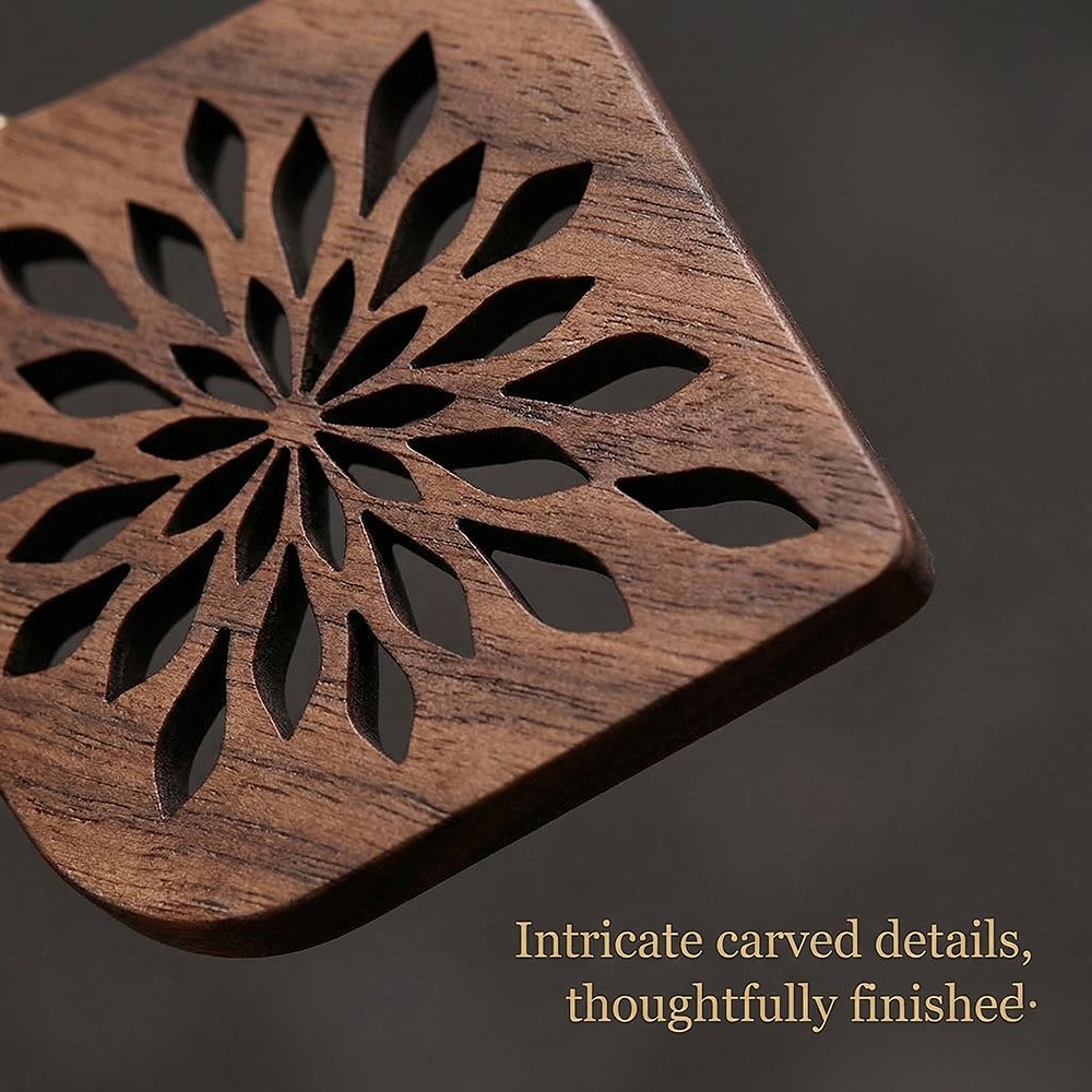 M410 M410  Sunflower Cutout Bow Tie Set, Walnut — view 3