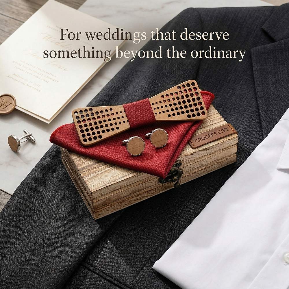 M425 M425  Dot Grid Cutout Bow Tie Set, Maple — view 10