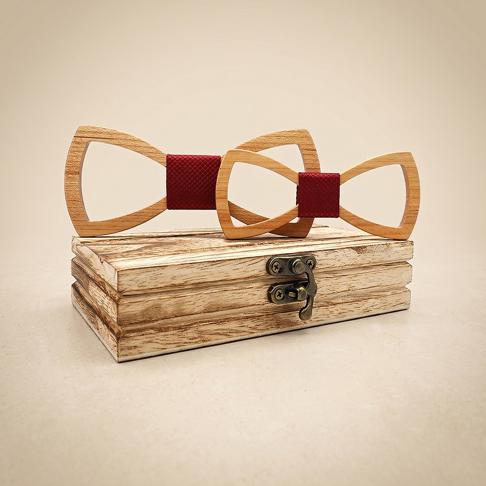 M430 M430  Father & Son Bow Tie Set, Walnut — view 6