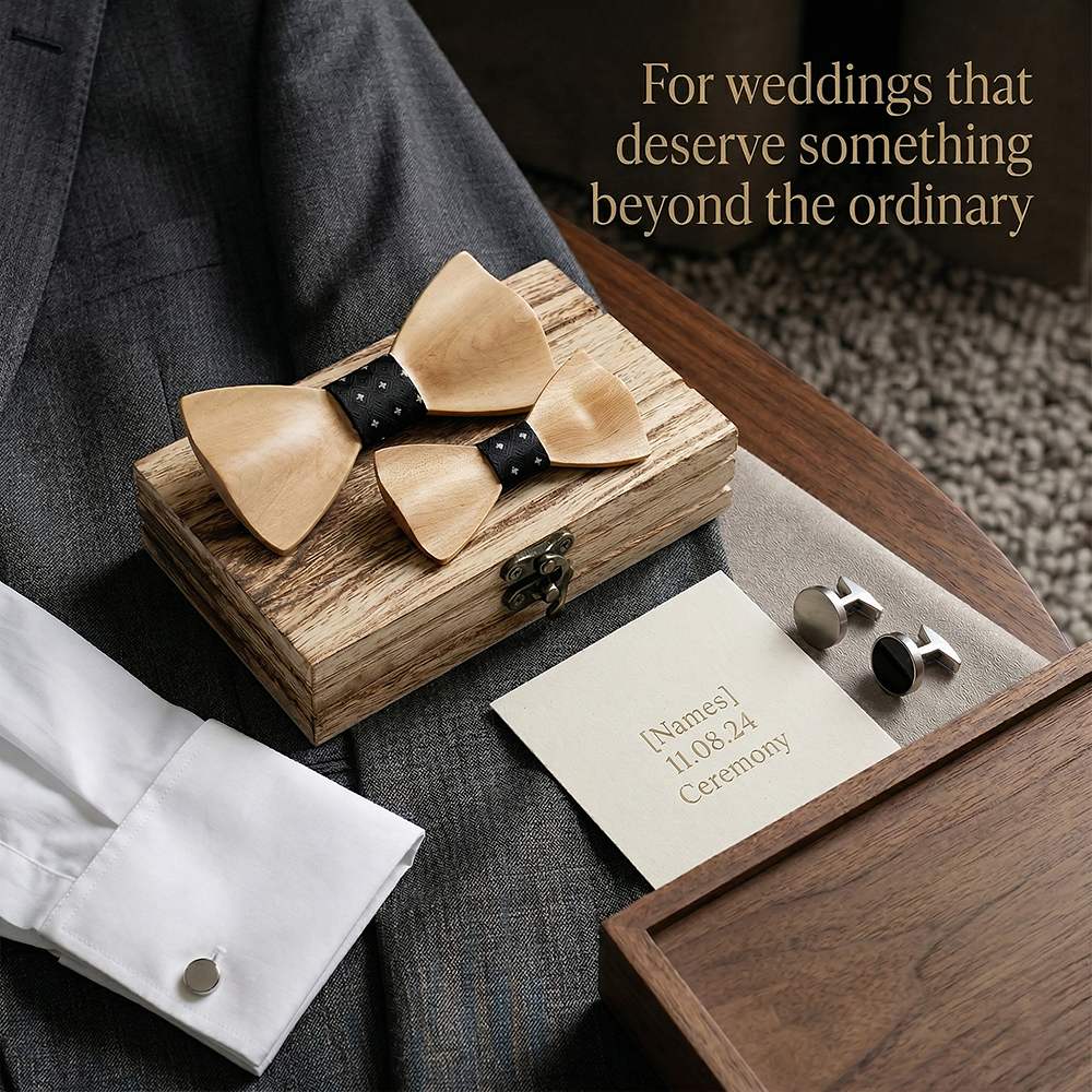 M439 M439  Father & Son Bow Tie Set, Maple — view 2
