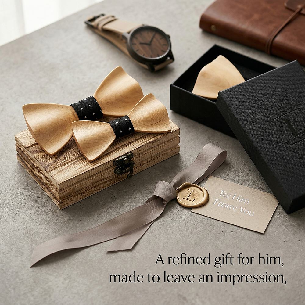 M439 M439  Father & Son Bow Tie Set, Maple — view 9