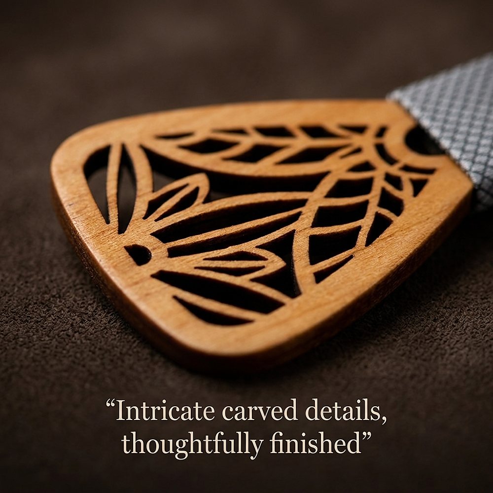 M440 M440  Botanical Leaf Cutout Bow Tie Set, Maple — view 3