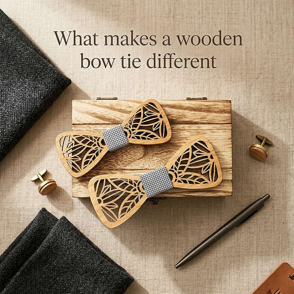 M440 M440  Botanical Leaf Cutout Bow Tie Set, Maple — view 8