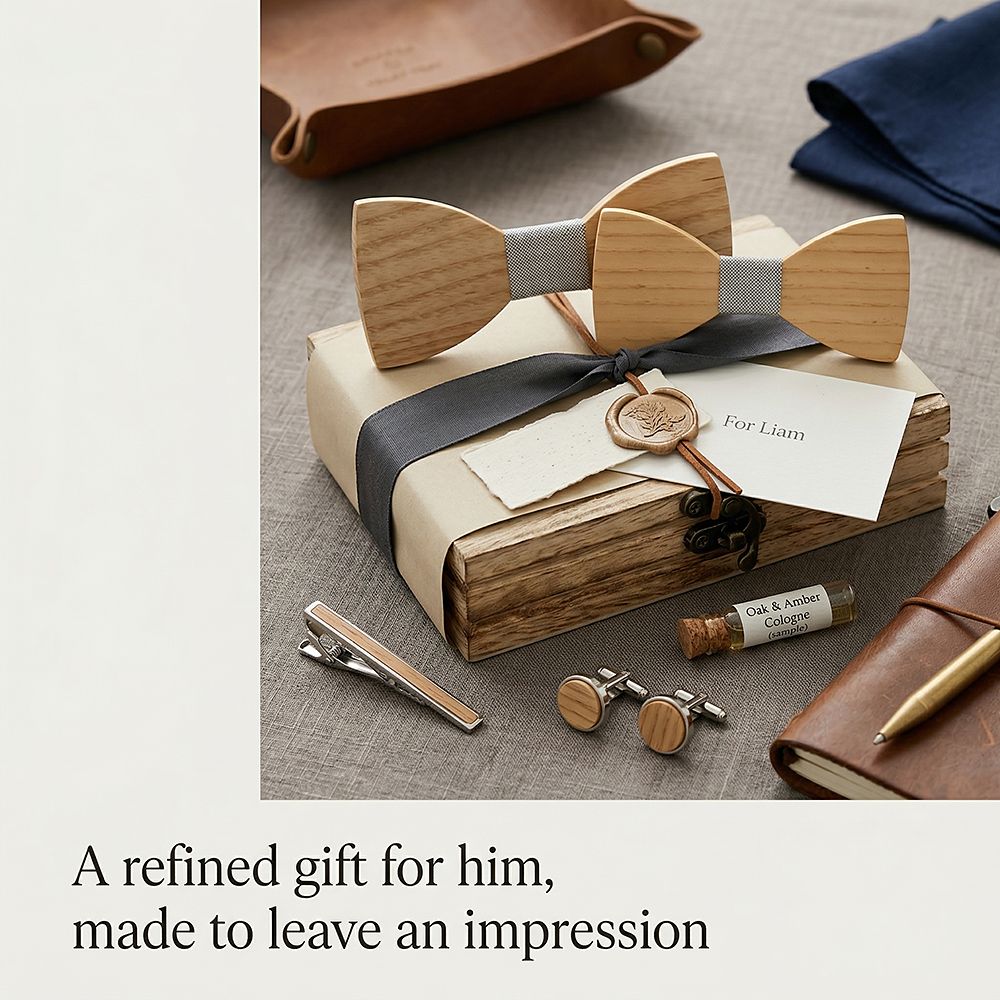 M441 M441  Father & Son Bow Tie Set, Maple — view 9