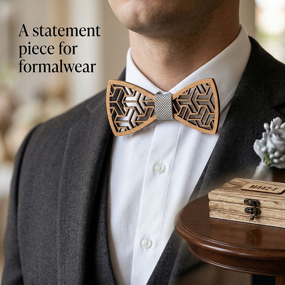 M442  Father & Son Bow Tie Set, Walnut