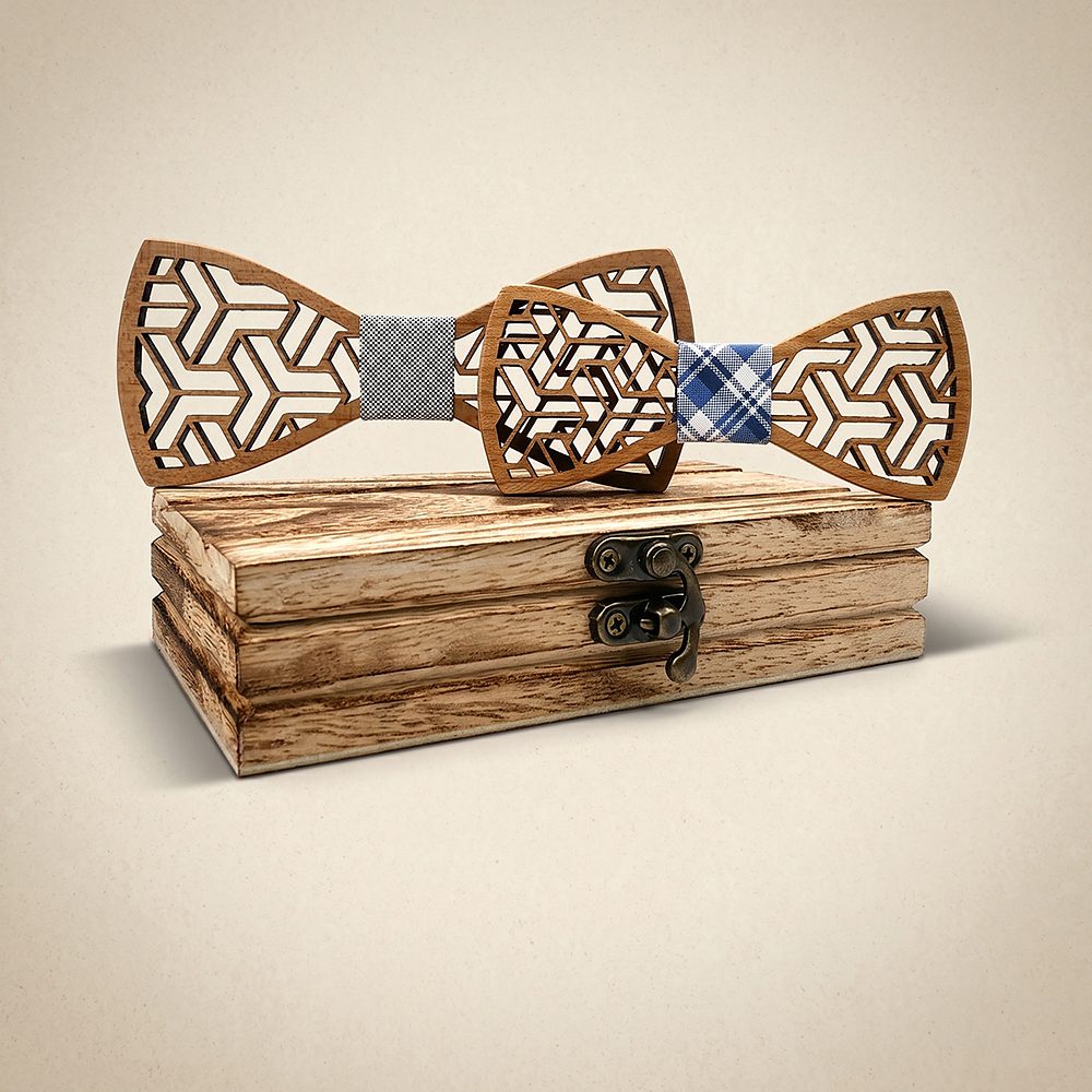 M442 M442  Father & Son Bow Tie Set, Walnut — colour C2