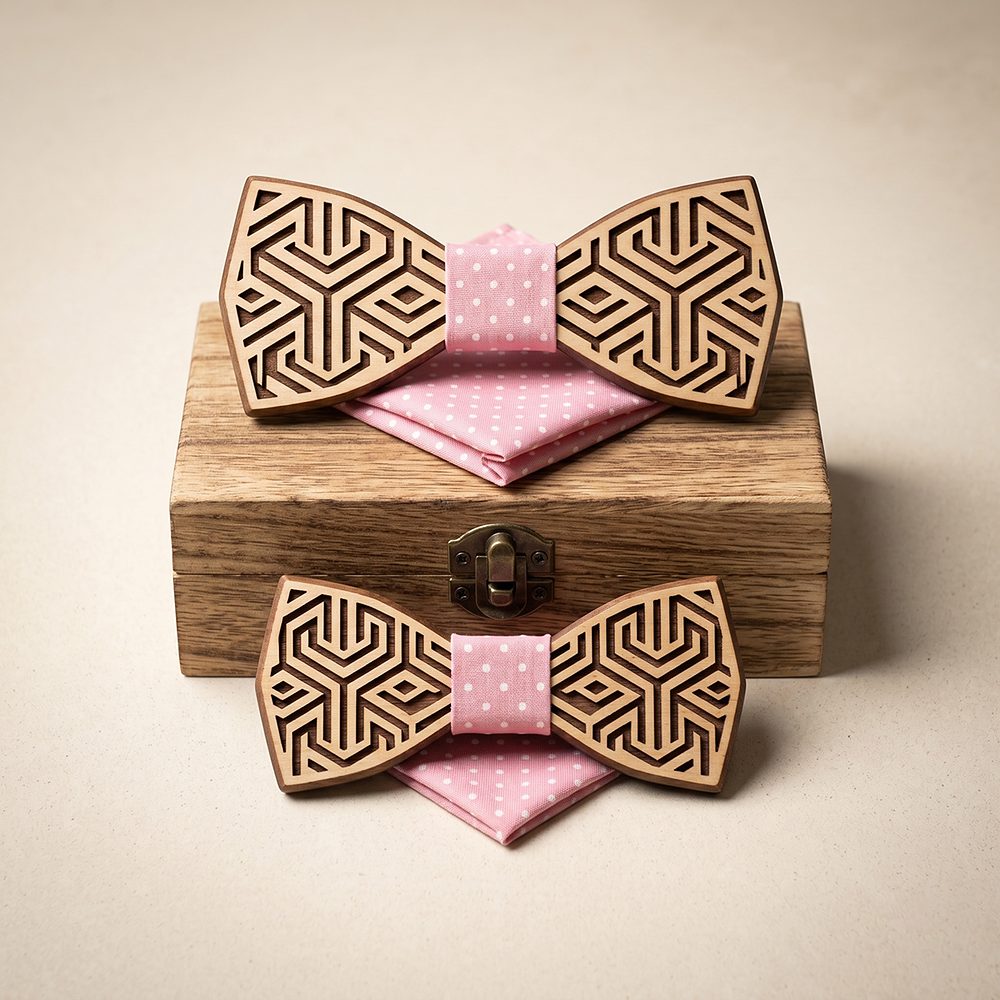 M442 M442  Father & Son Bow Tie Set, Walnut — colour C3