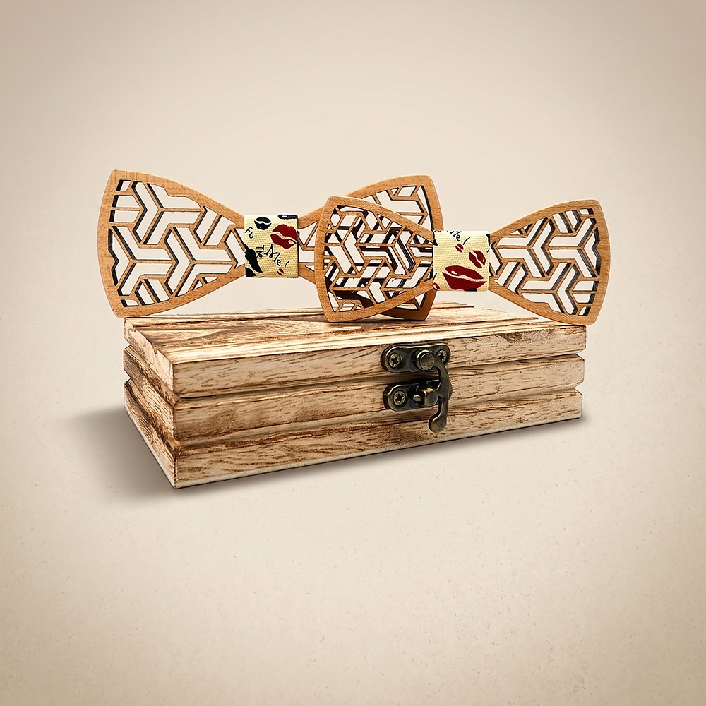 M442 M442  Father & Son Bow Tie Set, Walnut — colour C4
