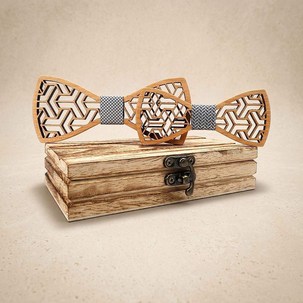 M442 M442  Father & Son Bow Tie Set, Walnut — colour C6