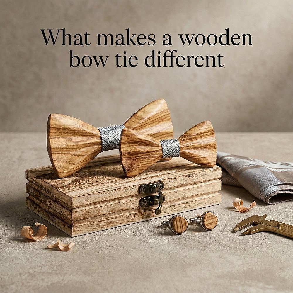 M443 M443  Father & Son Bow Tie Set, Zebrawood — view 7