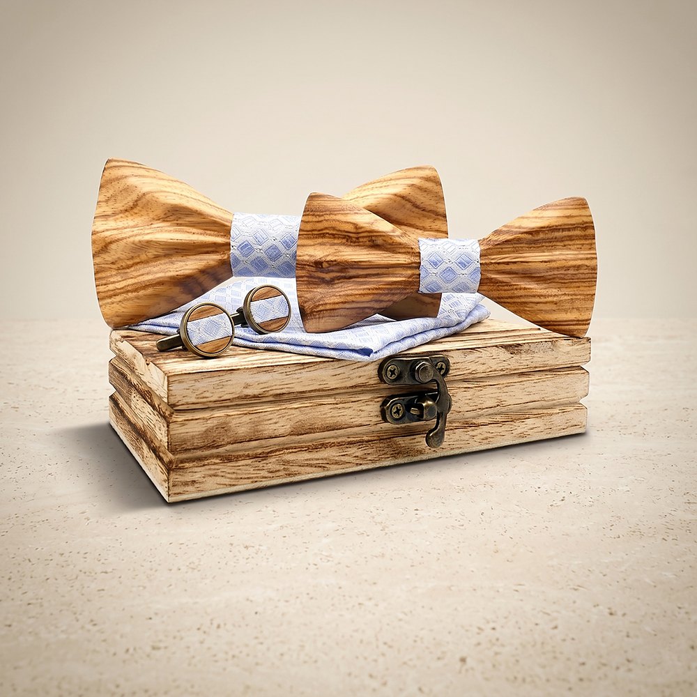 M443 M443  Father & Son Bow Tie Set, Zebrawood — colour C3