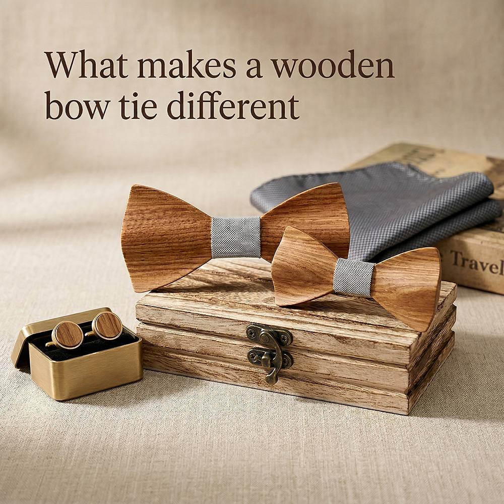 M444 M444  Father & Son Bow Tie Set, Zebrawood — view 8