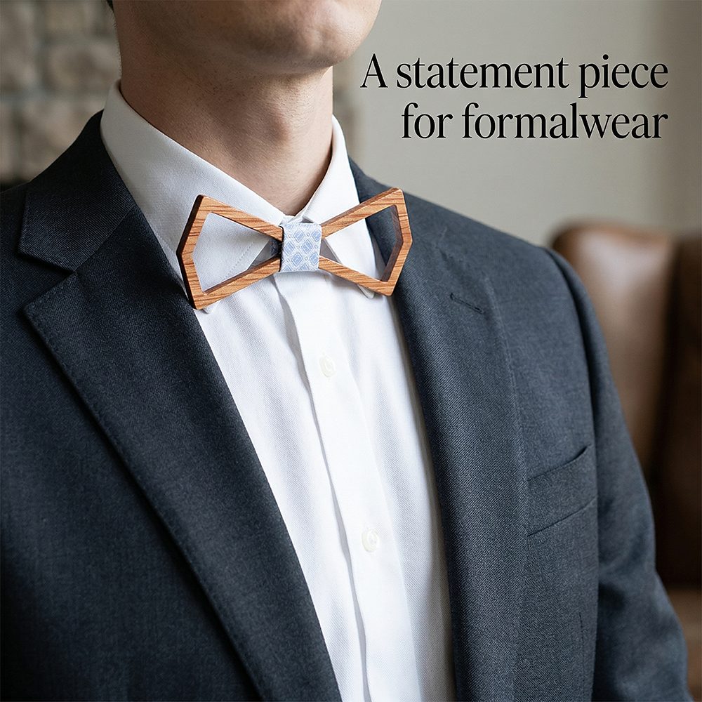 M446  Father & Son Bow Tie Set, Walnut