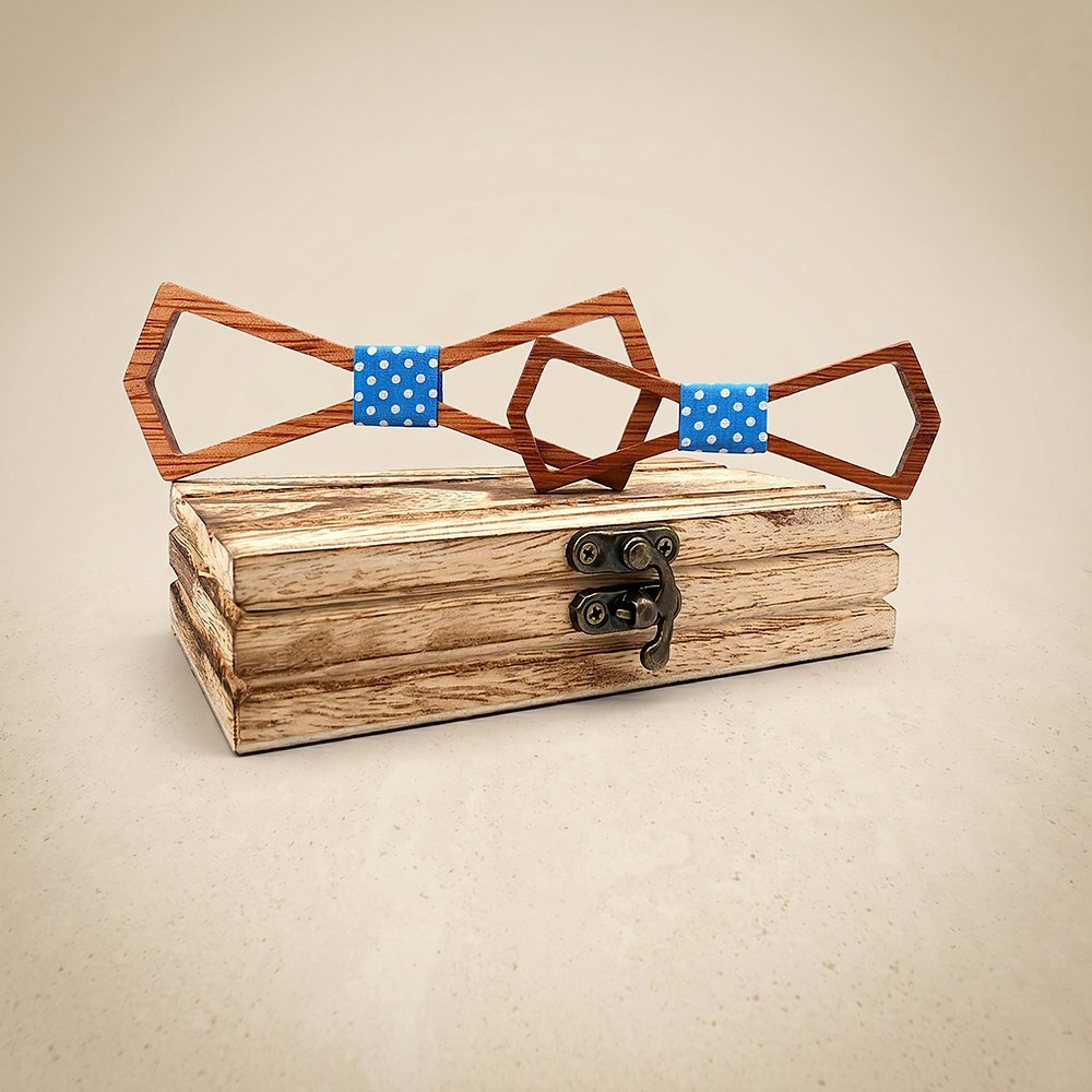 M446 M446  Father & Son Bow Tie Set, Walnut — colour C5
