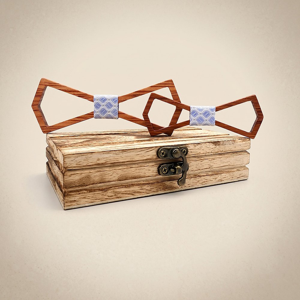 M446 M446  Father & Son Bow Tie Set, Walnut — colour C6