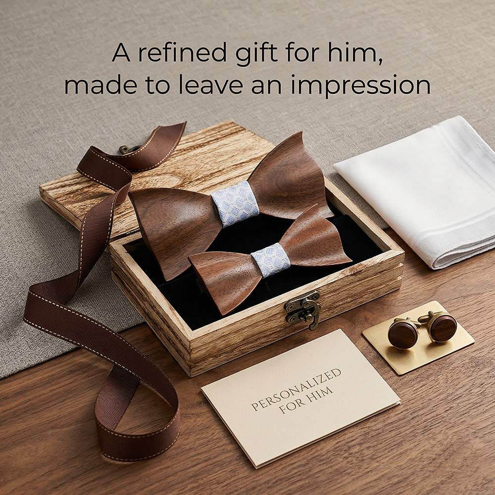 M450 M450  Father & Son Bow Tie Set, Walnut — view 8