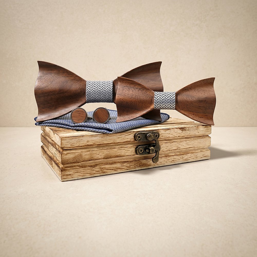 M450 M450  Father & Son Bow Tie Set, Walnut — colour C2