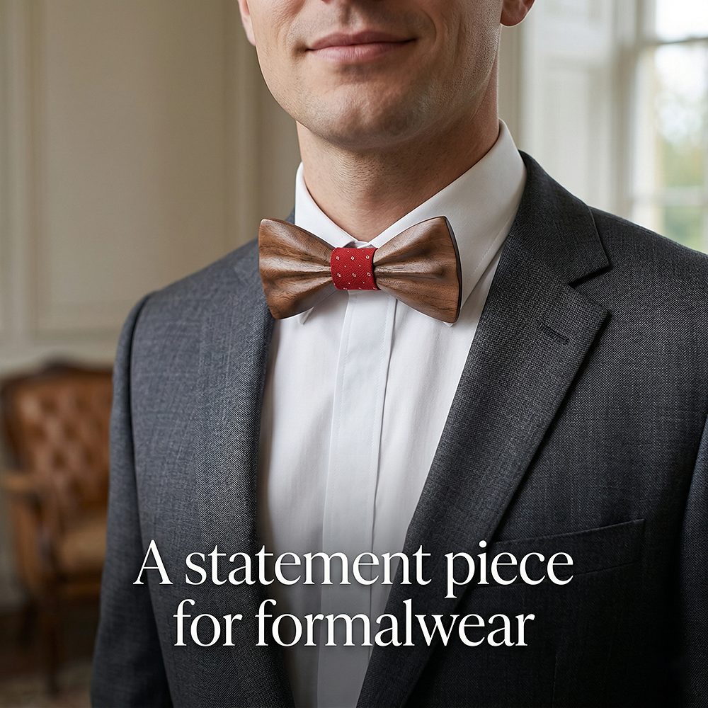 M451  Father & Son Bow Tie Set, Walnut