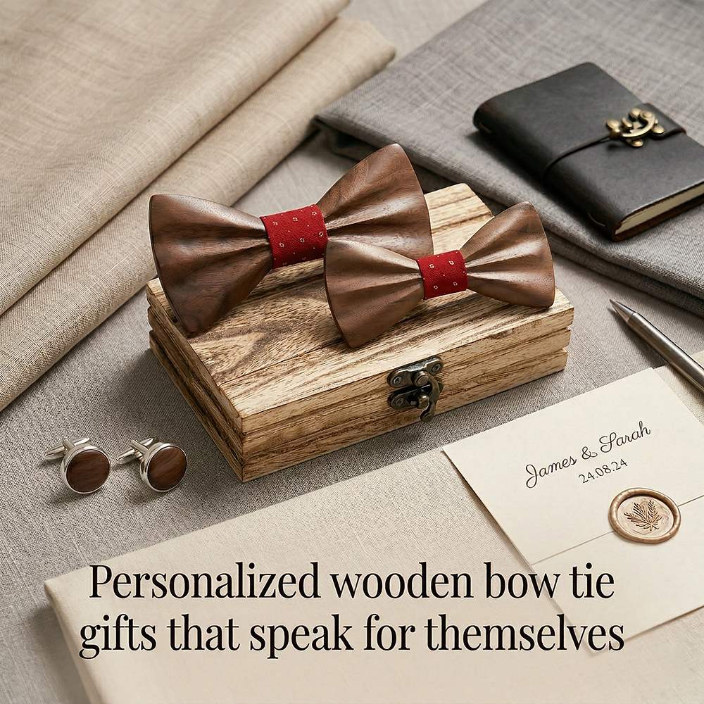 M451 M451  Father & Son Bow Tie Set, Walnut — view 7