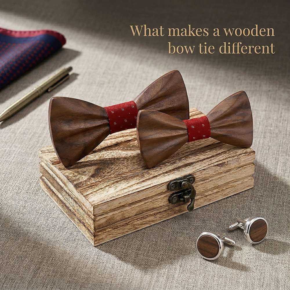 M451 M451  Father & Son Bow Tie Set, Walnut — view 8