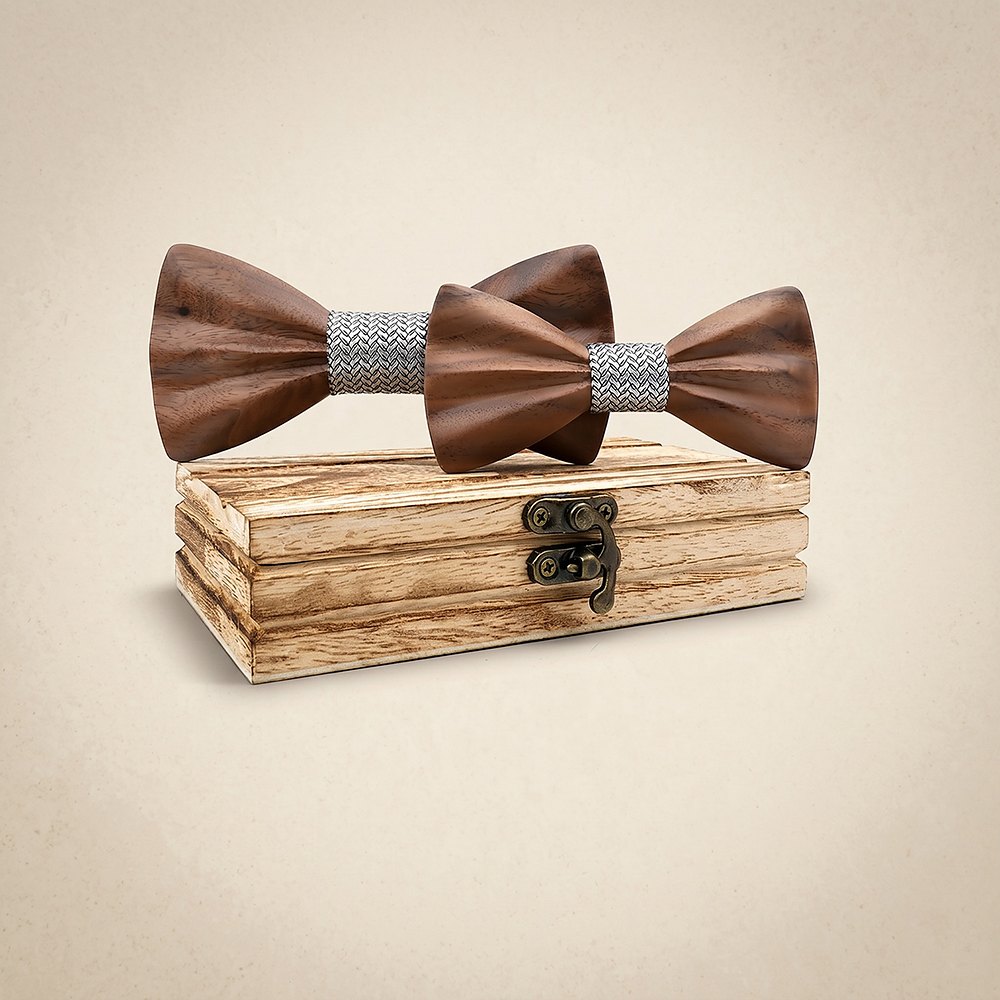 M451 M451  Father & Son Bow Tie Set, Walnut — colour C2