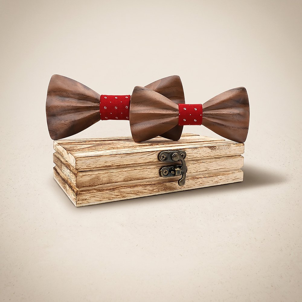 M451 M451  Father & Son Bow Tie Set, Walnut — colour C6