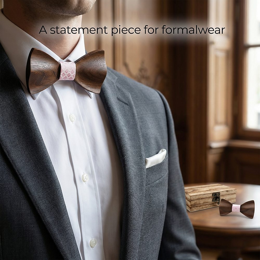 M452  Father & Son Bow Tie Set, Walnut