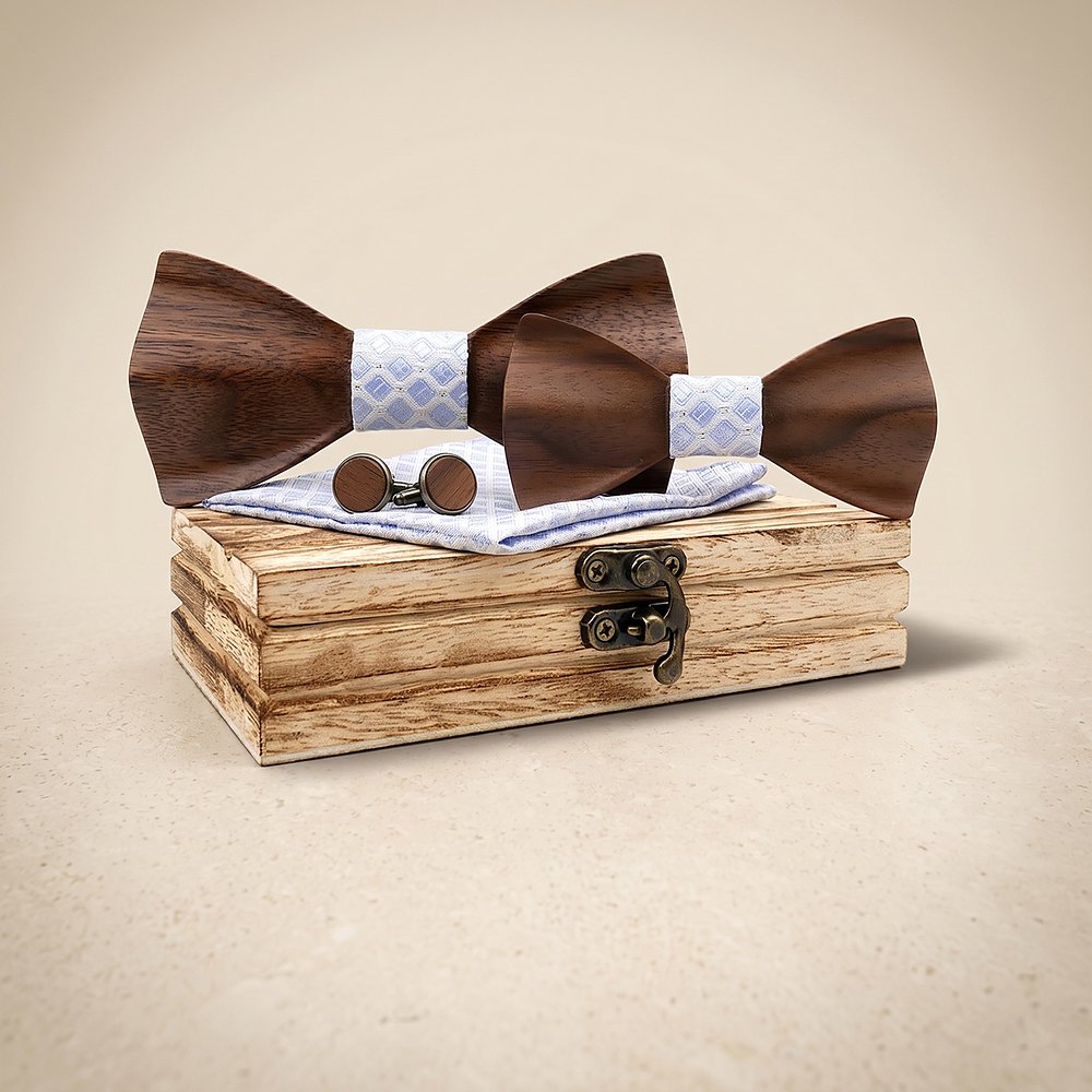 M452 M452  Father & Son Bow Tie Set, Walnut — colour C5