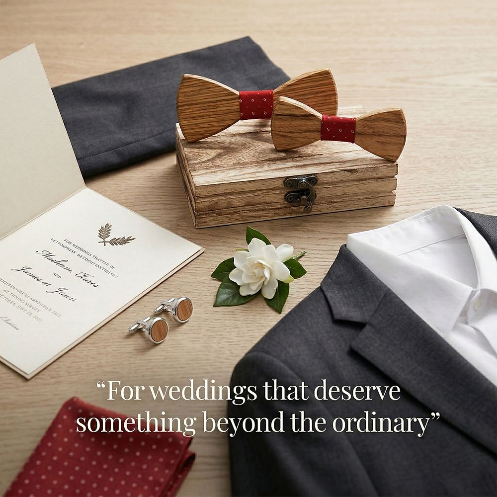 M453 M453  Father & Son Bow Tie Set, Zebrawood — view 2