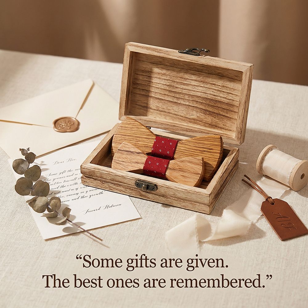 M453 M453  Father & Son Bow Tie Set, Zebrawood — view 7