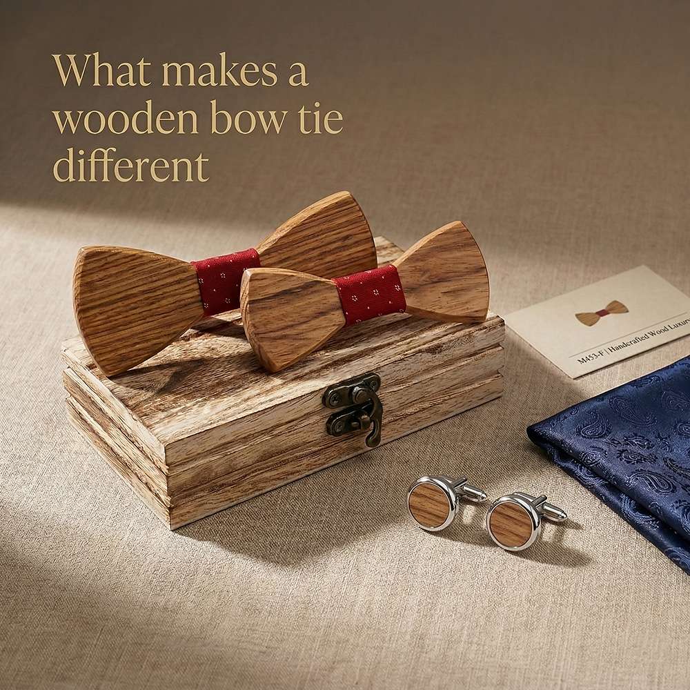 M453 M453  Father & Son Bow Tie Set, Zebrawood — view 9