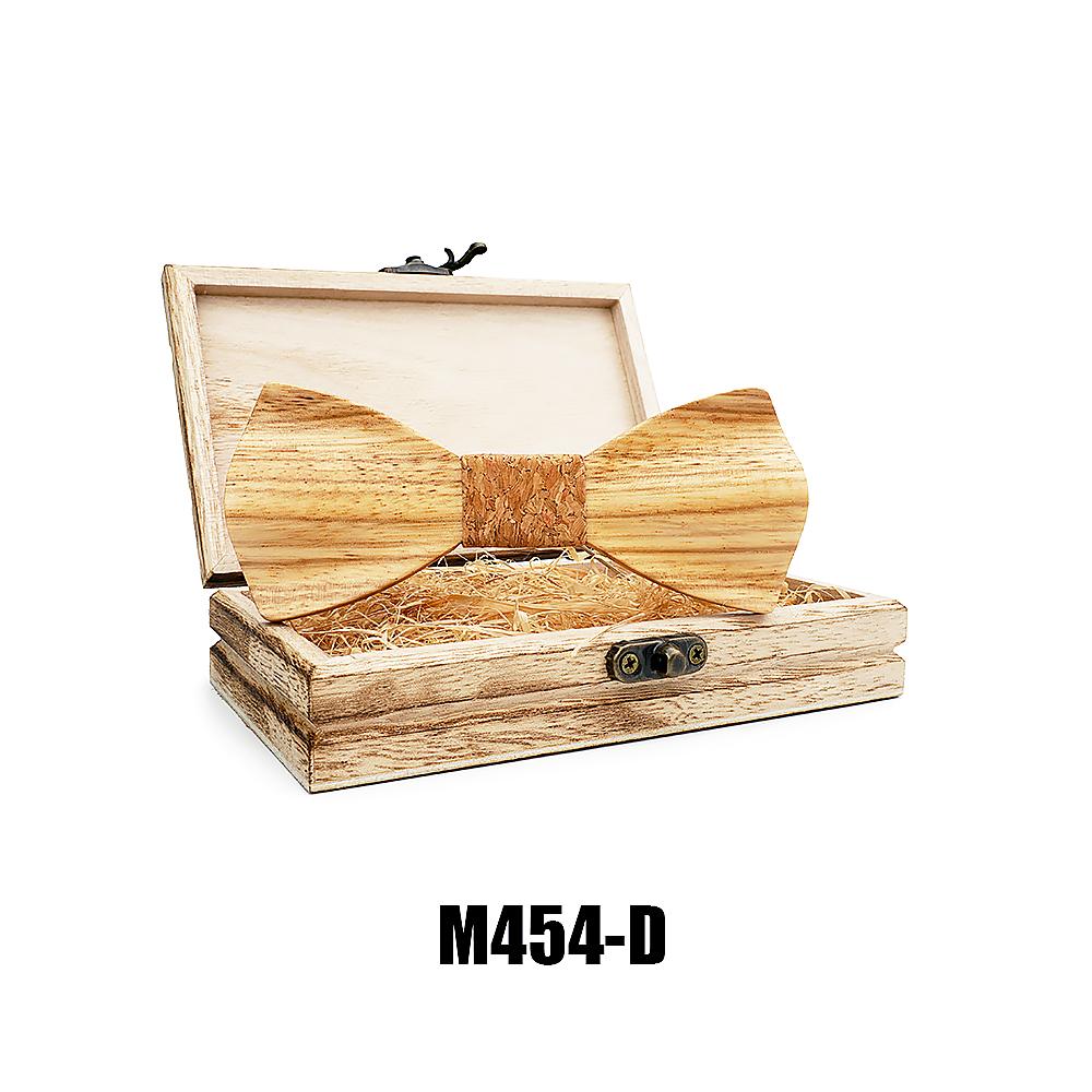 M454 M454  Solid Bow Tie with Gift Box, Zebrawood — colour D