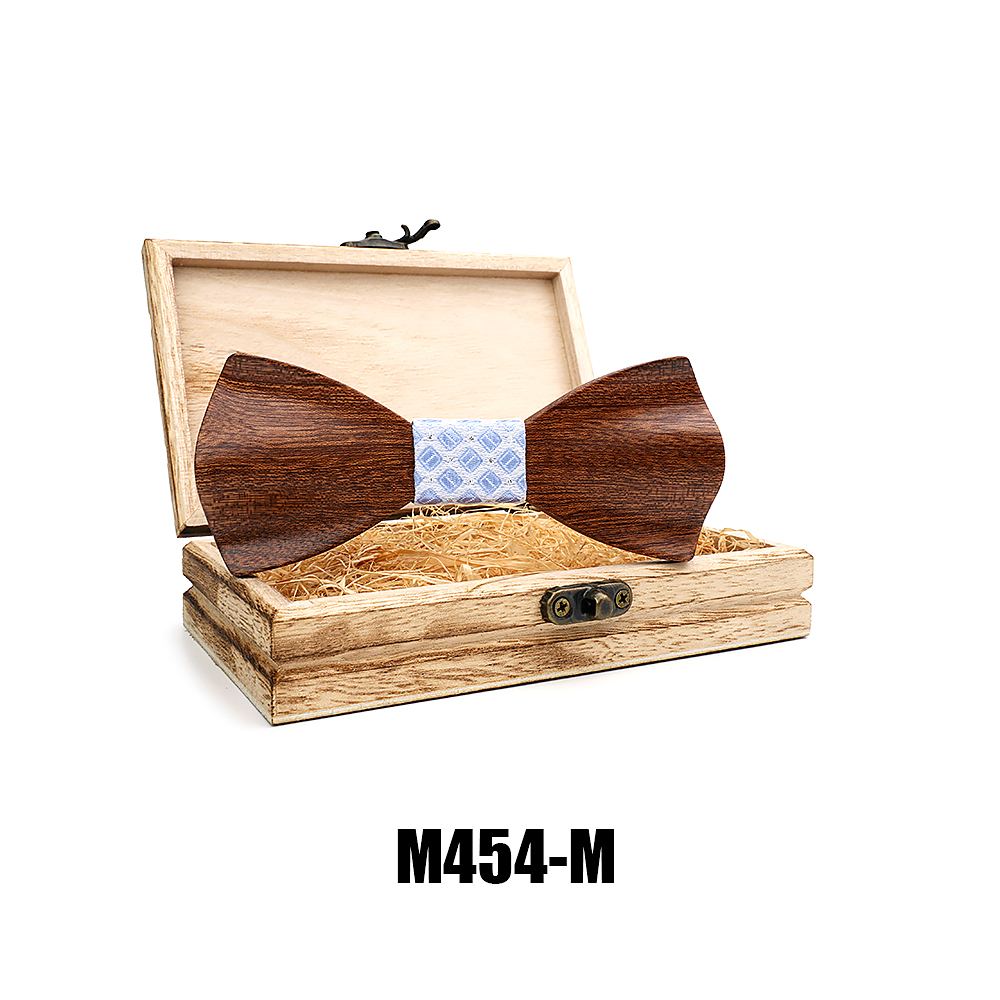 M454 M454  Solid Bow Tie with Gift Box, Zebrawood — colour M