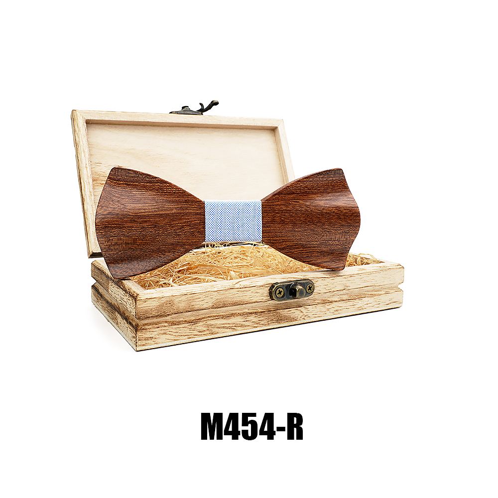 M454 M454  Solid Bow Tie with Gift Box, Zebrawood — colour R