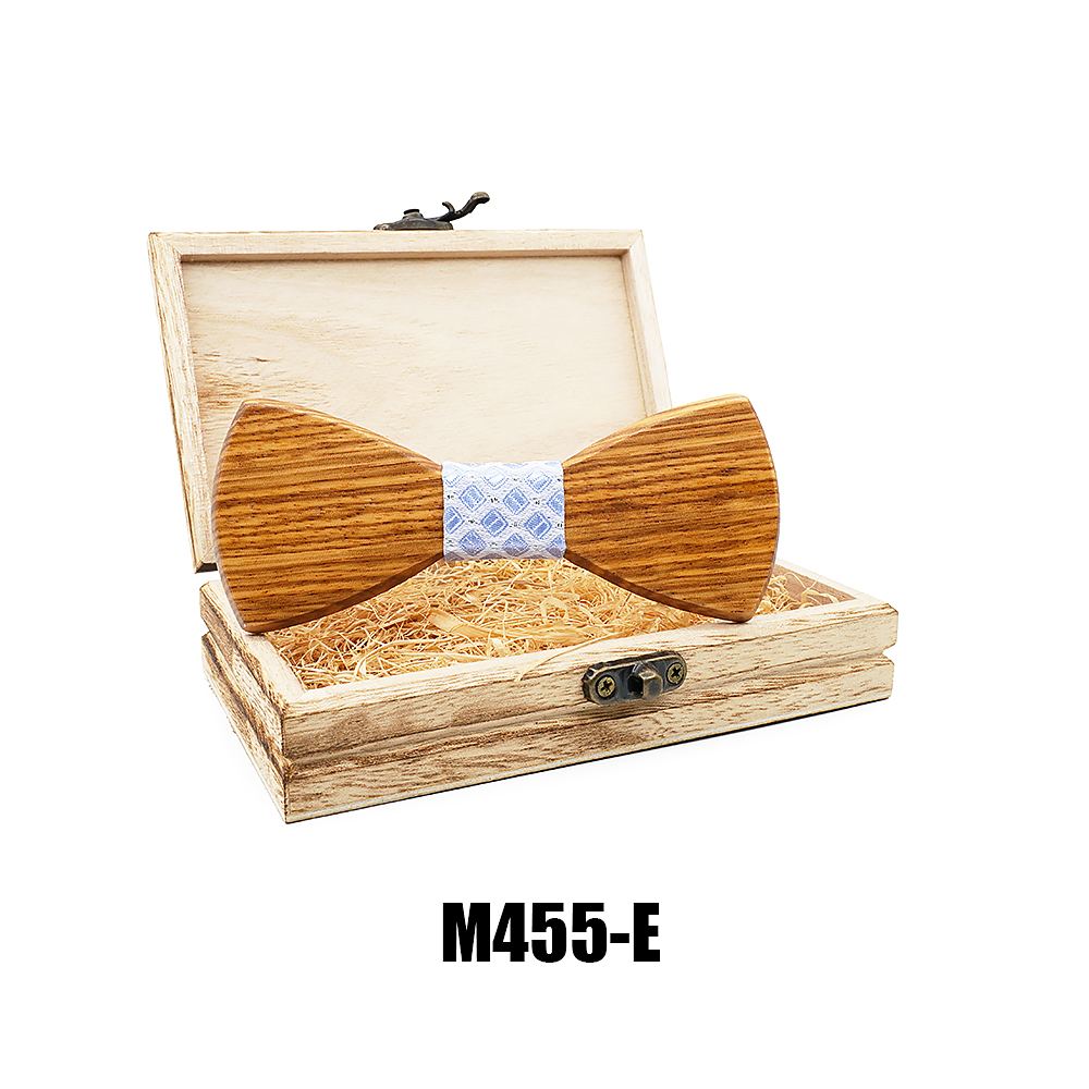 M455 M455  Solid Bow Tie with Gift Box, Zebrawood — colour E