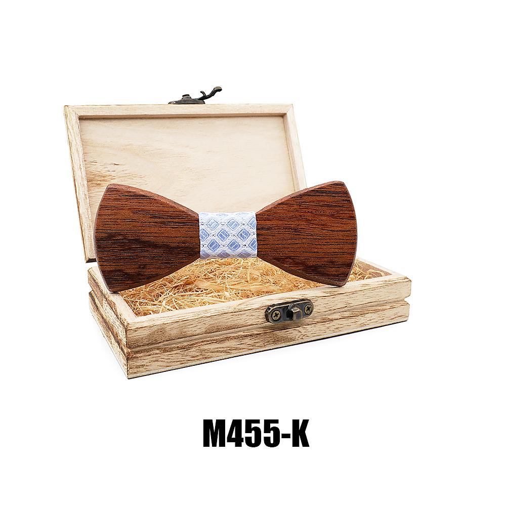 M455 M455  Solid Bow Tie with Gift Box, Zebrawood — colour K