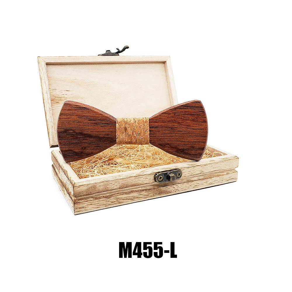 M455 M455  Solid Bow Tie with Gift Box, Zebrawood — colour L
