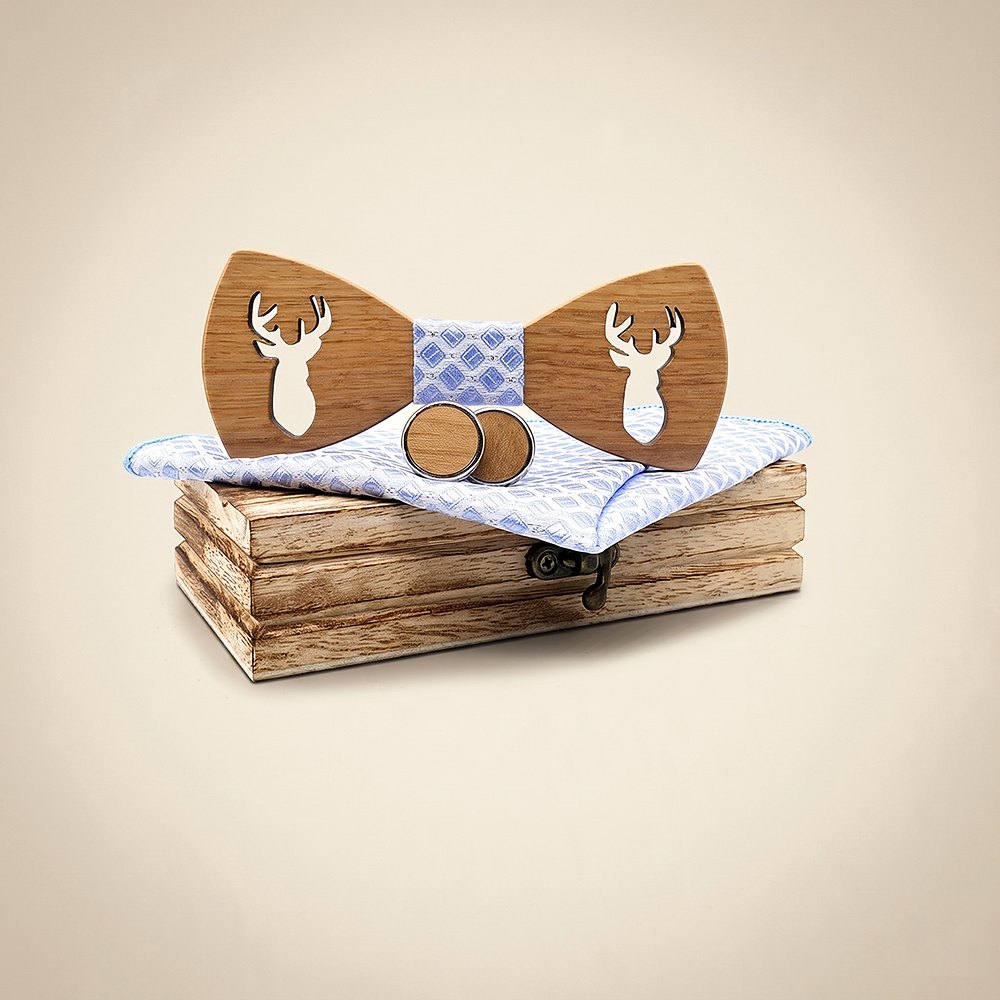 M459 M459  Deer Cutout Bow Tie Set, Maple — colour C1