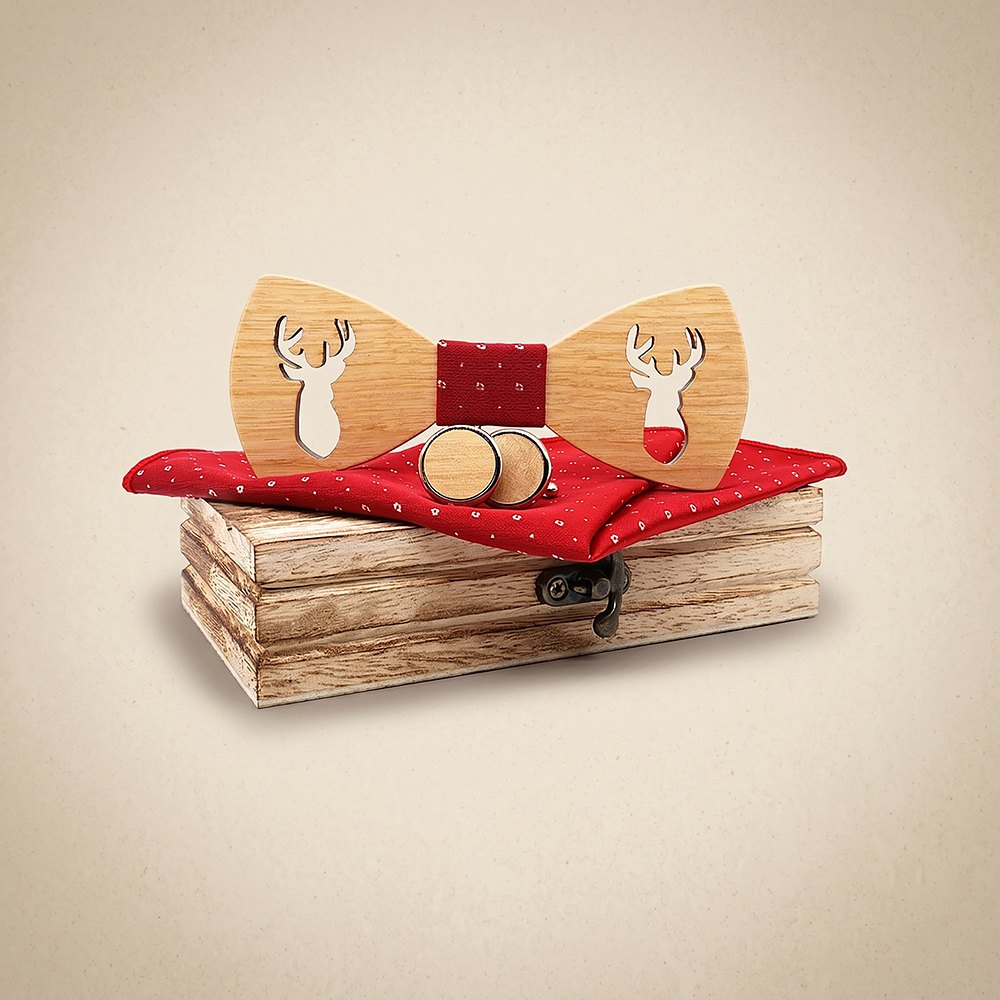 M459 M459  Deer Cutout Bow Tie Set, Maple — colour C4