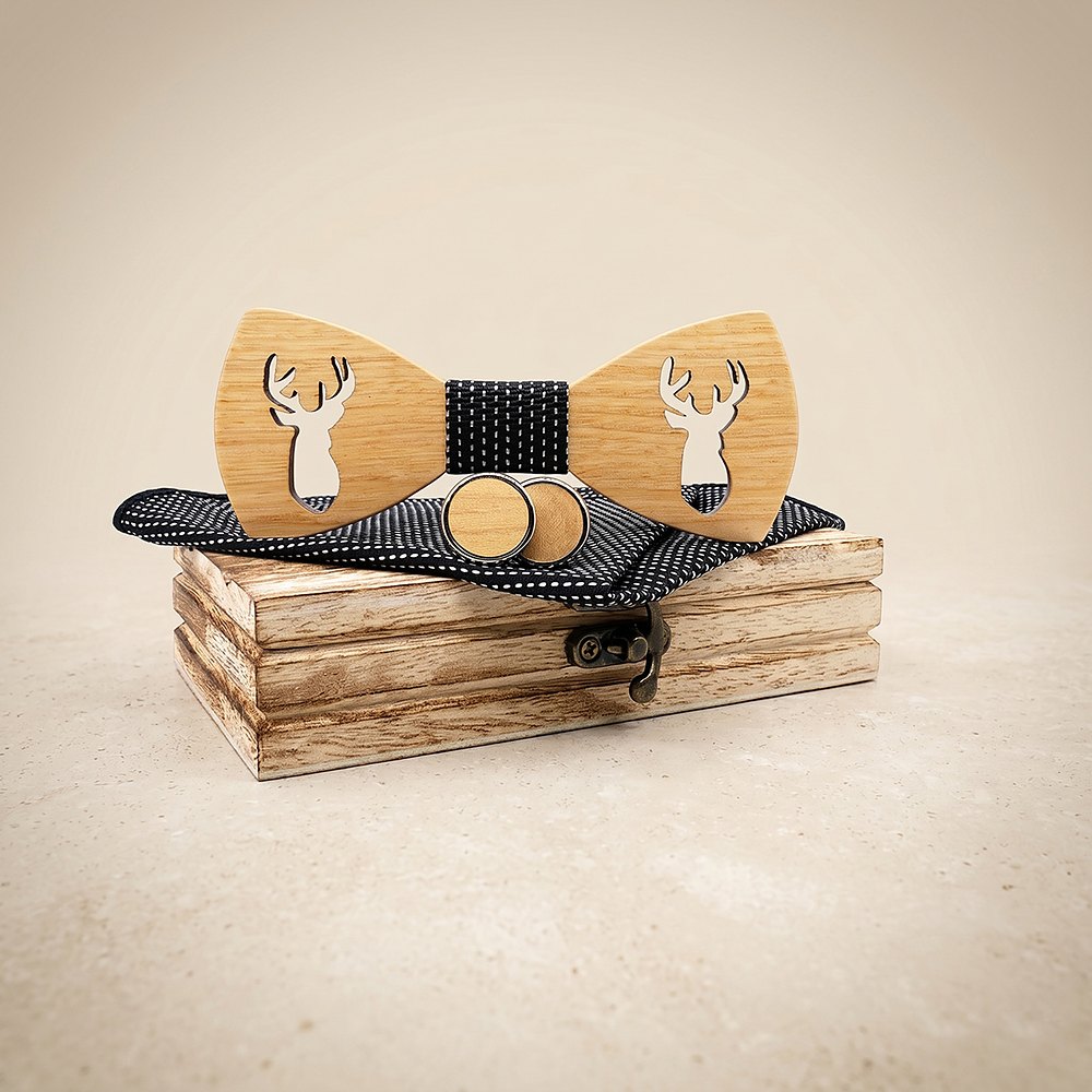 M459 M459  Deer Cutout Bow Tie Set, Maple — colour C5