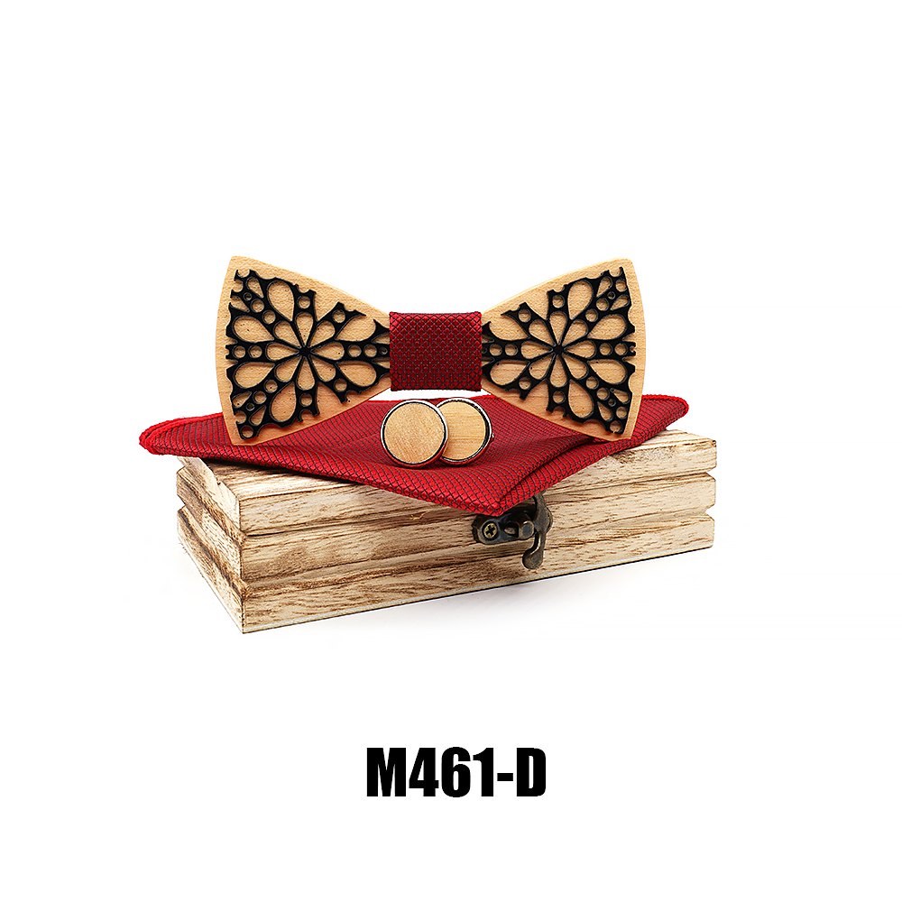 M461 M461  Floral Petal Cutout Bow Tie Set, Maple — colour D