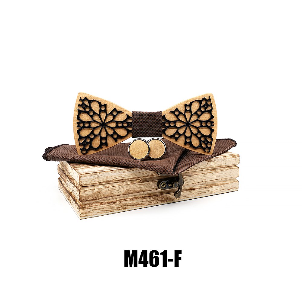 M461 M461  Floral Petal Cutout Bow Tie Set, Maple — colour F