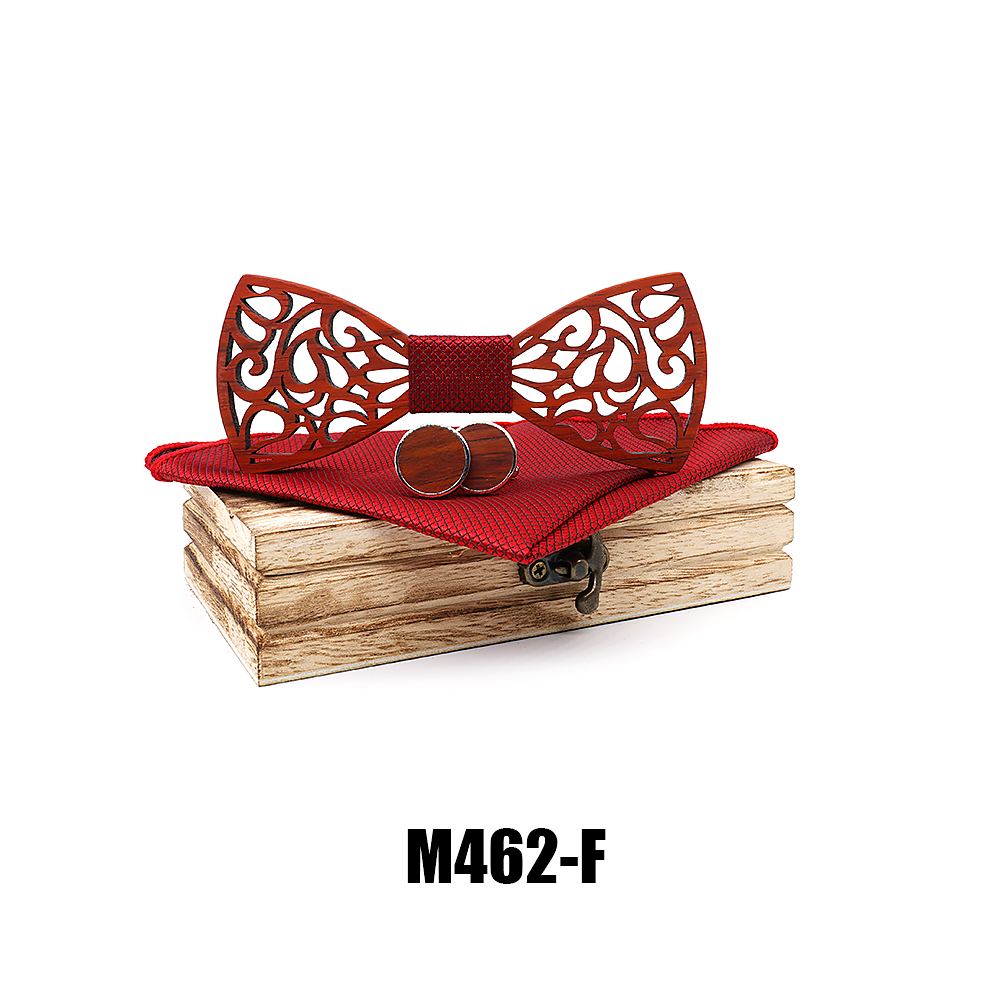 M462 M462  Baroque Cutout Bow Tie Set, Rosewood — colour F
