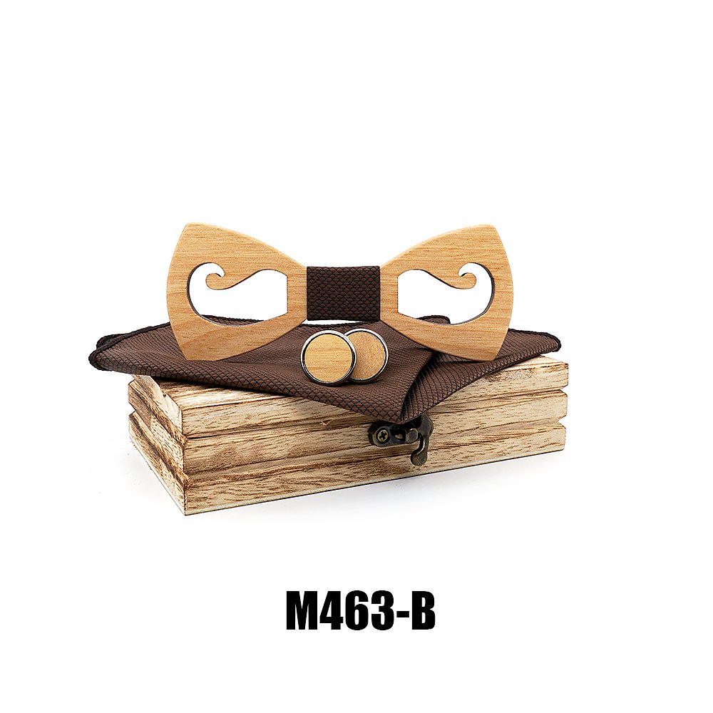 M463 M463  Mustache Cutout Bow Tie Set, Maple — colour B