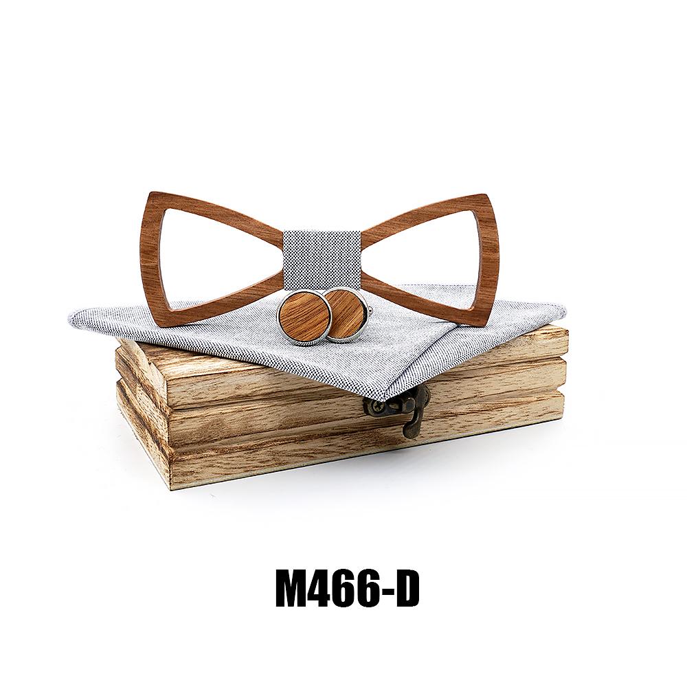 M466 M466  Open Frame Bow Tie Set, Walnut — colour D