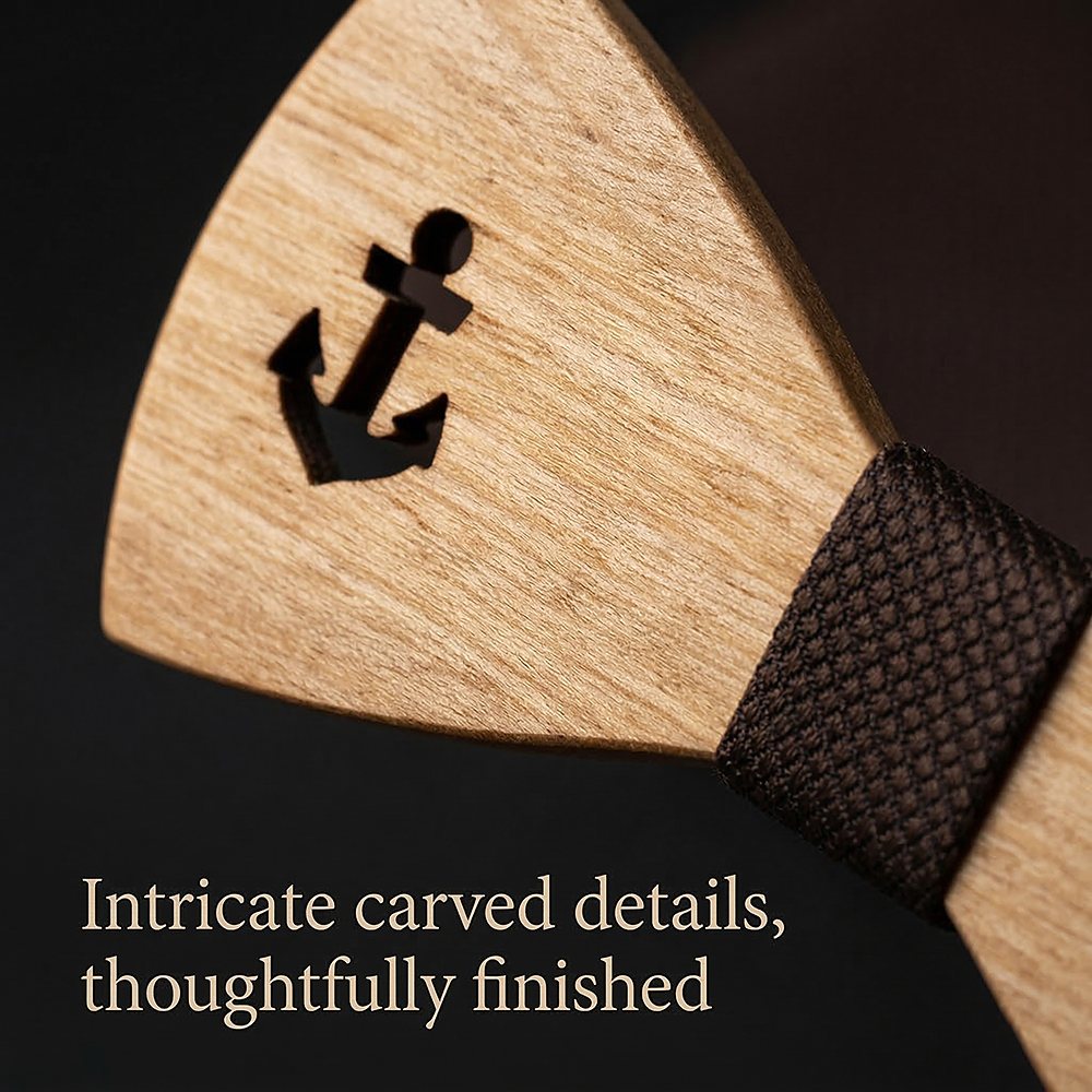 M469 M469  Anchor Cutout Bow Tie Set, Maple — view 3