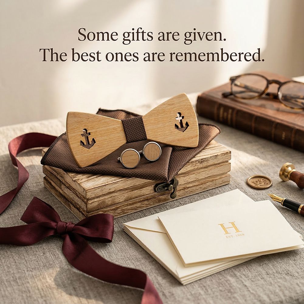 M469 M469  Anchor Cutout Bow Tie Set, Maple — view 6