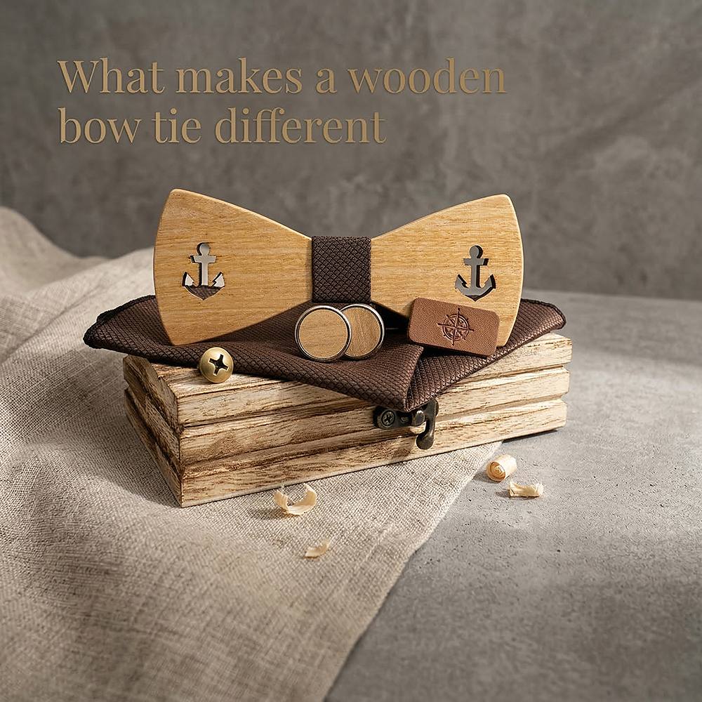 M469 M469  Anchor Cutout Bow Tie Set, Maple — view 8