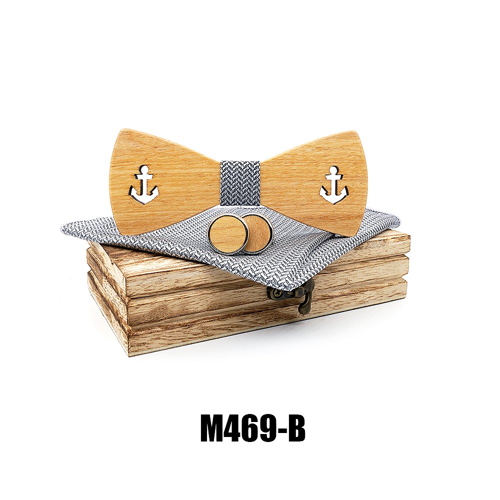 M469 M469  Anchor Cutout Bow Tie Set, Maple — colour B